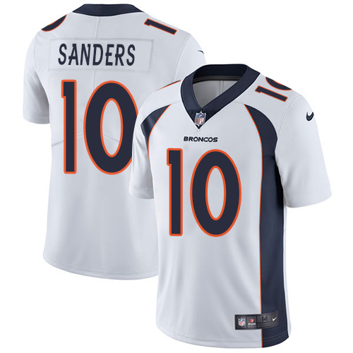 2019 men Denver Broncos #10 Sanders white Nike Vapor Untouchable Limited NFL Jersey